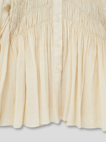 shirring flare blouse