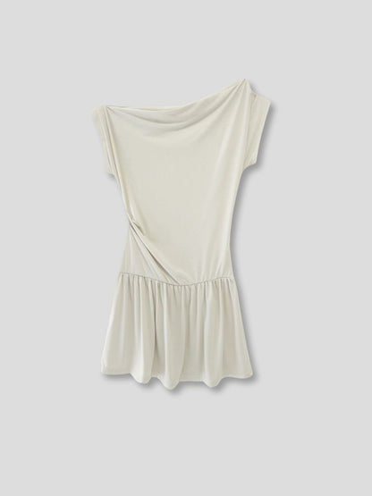 half shoulder gather tops