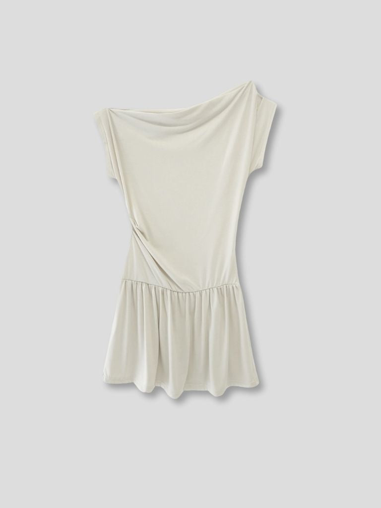 half shoulder gather tops