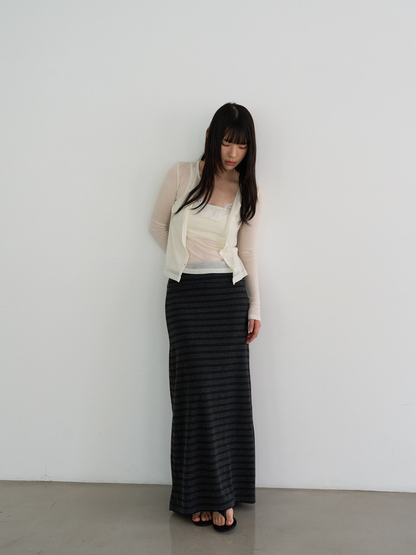 striped knit skirt