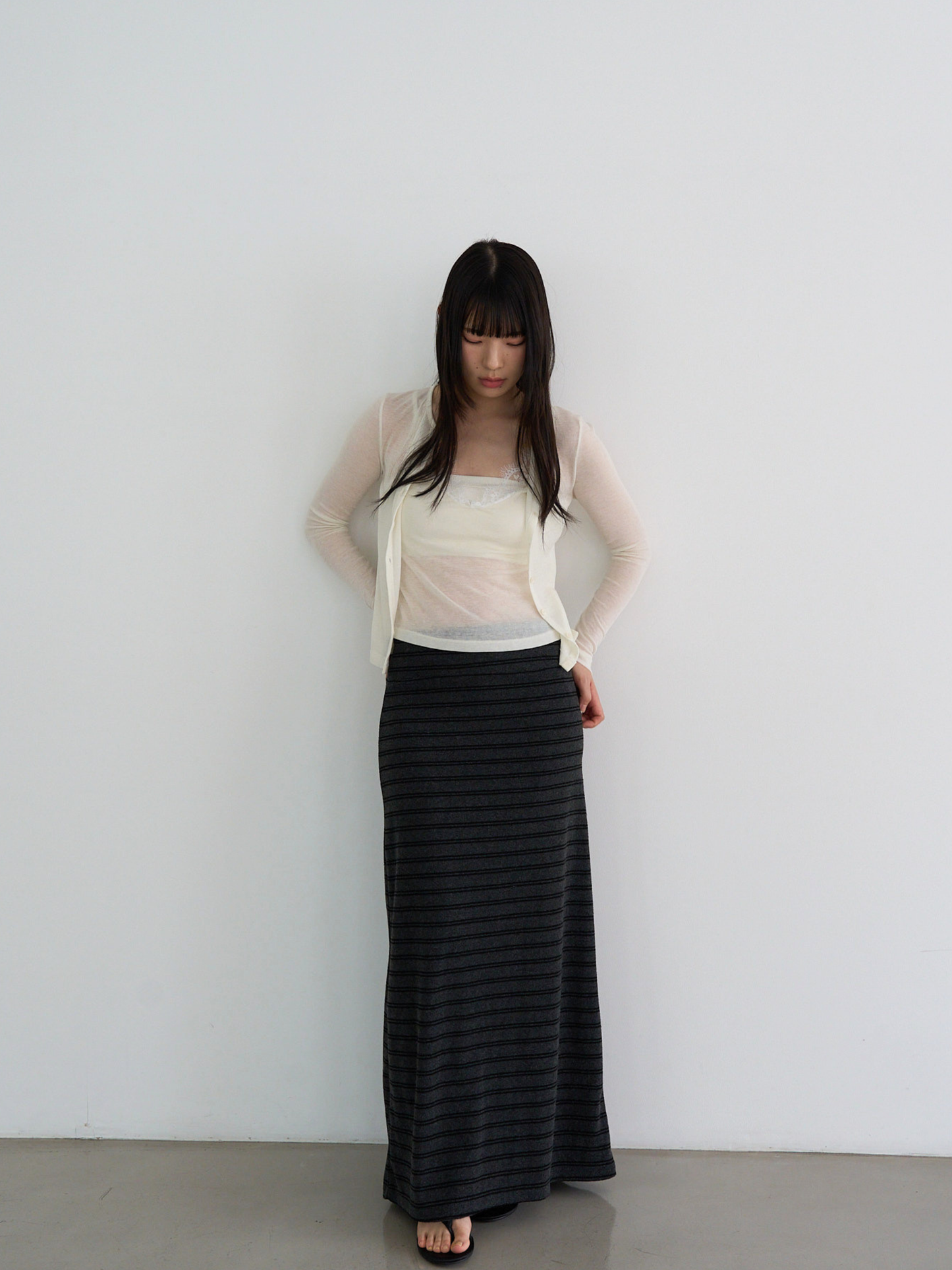 striped knit skirt