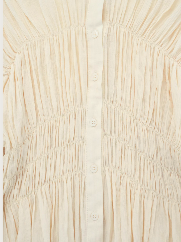 shirring flare blouse