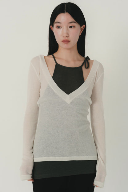 cami layered sheer top