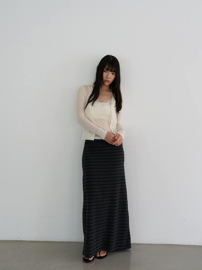 striped knit skirt