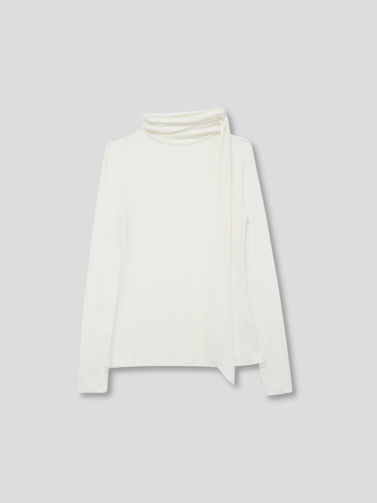 scarf turtleneck top
