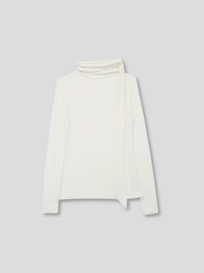 scarf turtleneck top
