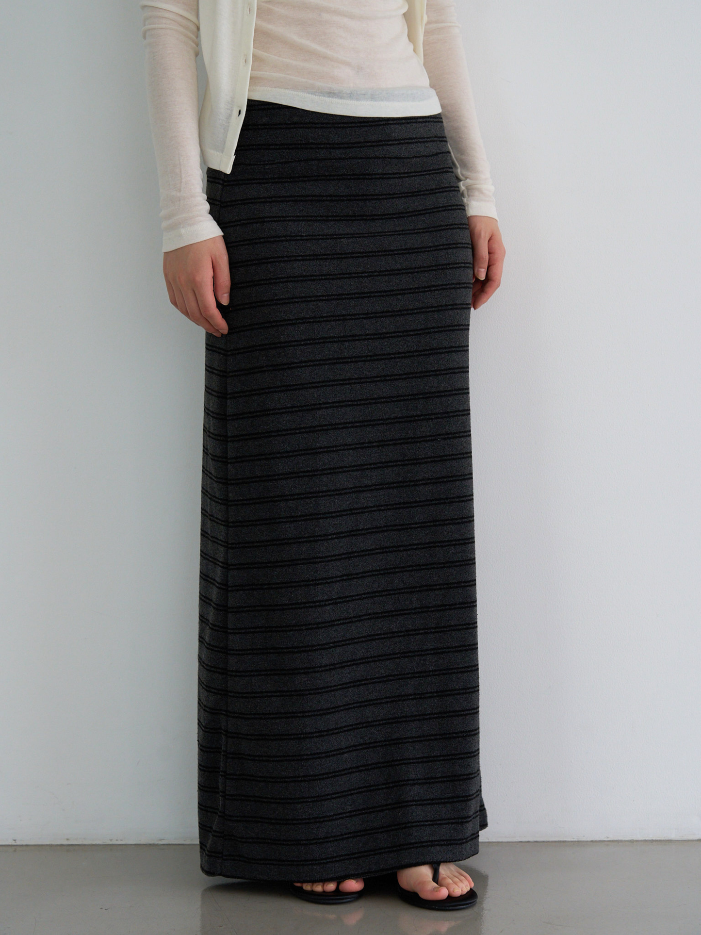 striped knit skirt