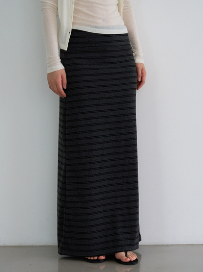 striped knit skirt