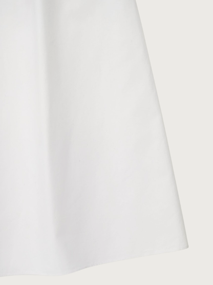 shirred flare skirt