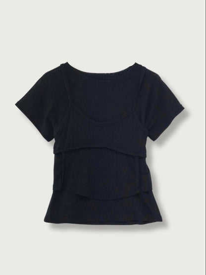 mesh camisole tee