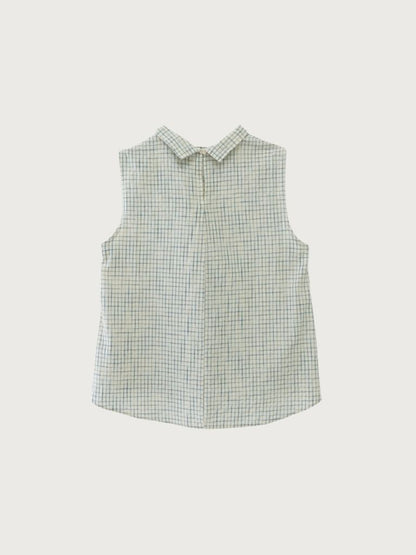 plaid sleeveless