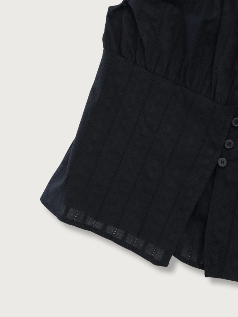 shirring summer blouse