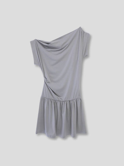 half shoulder gather tops