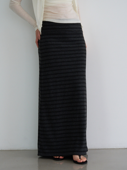 striped knit skirt
