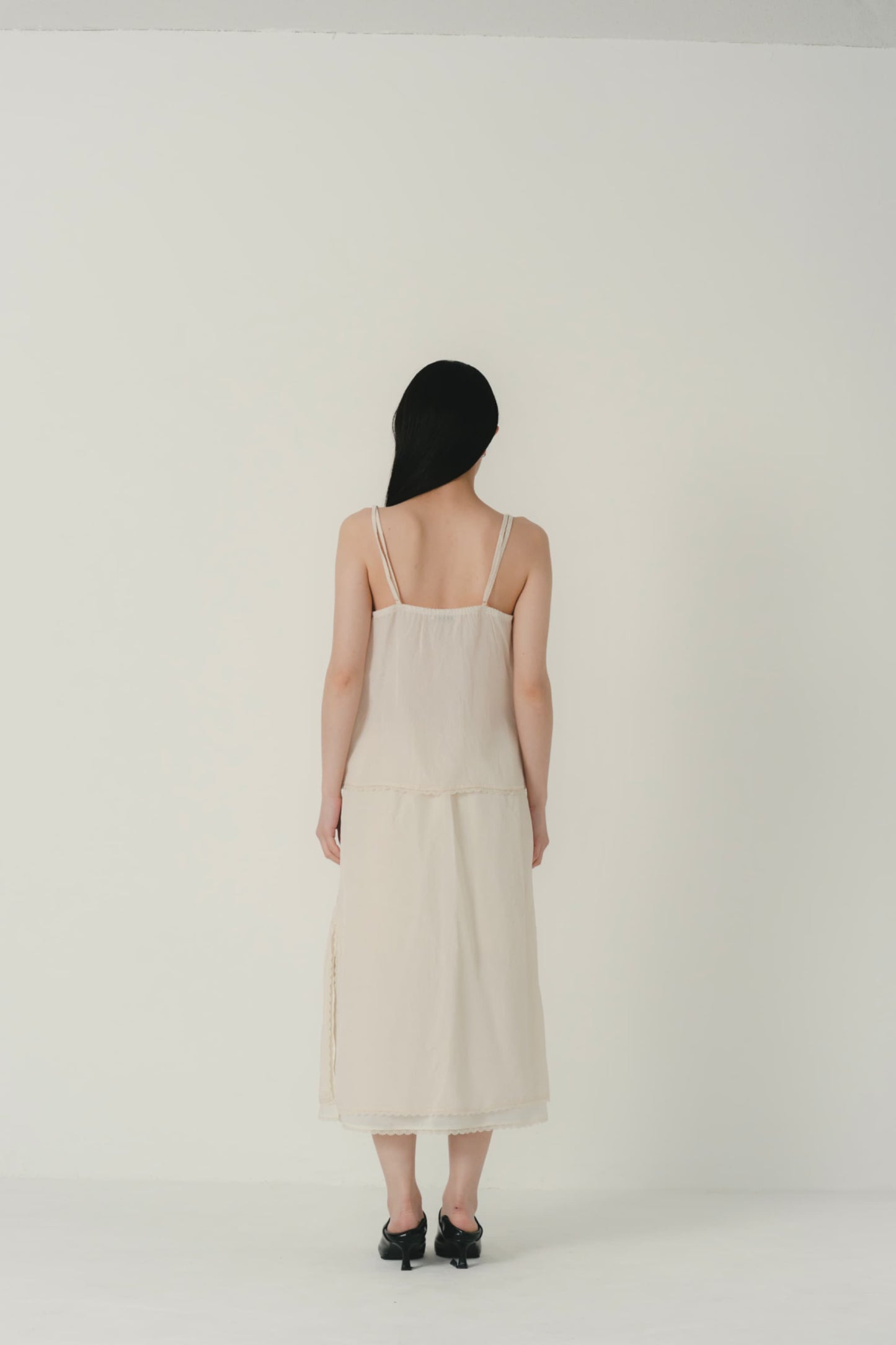 lace line satin cami