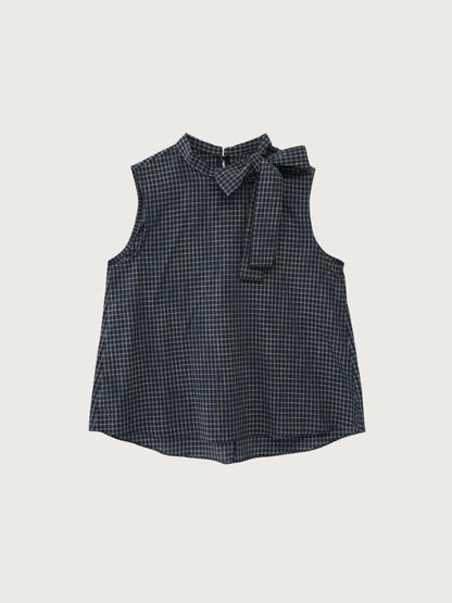 plaid sleeveless