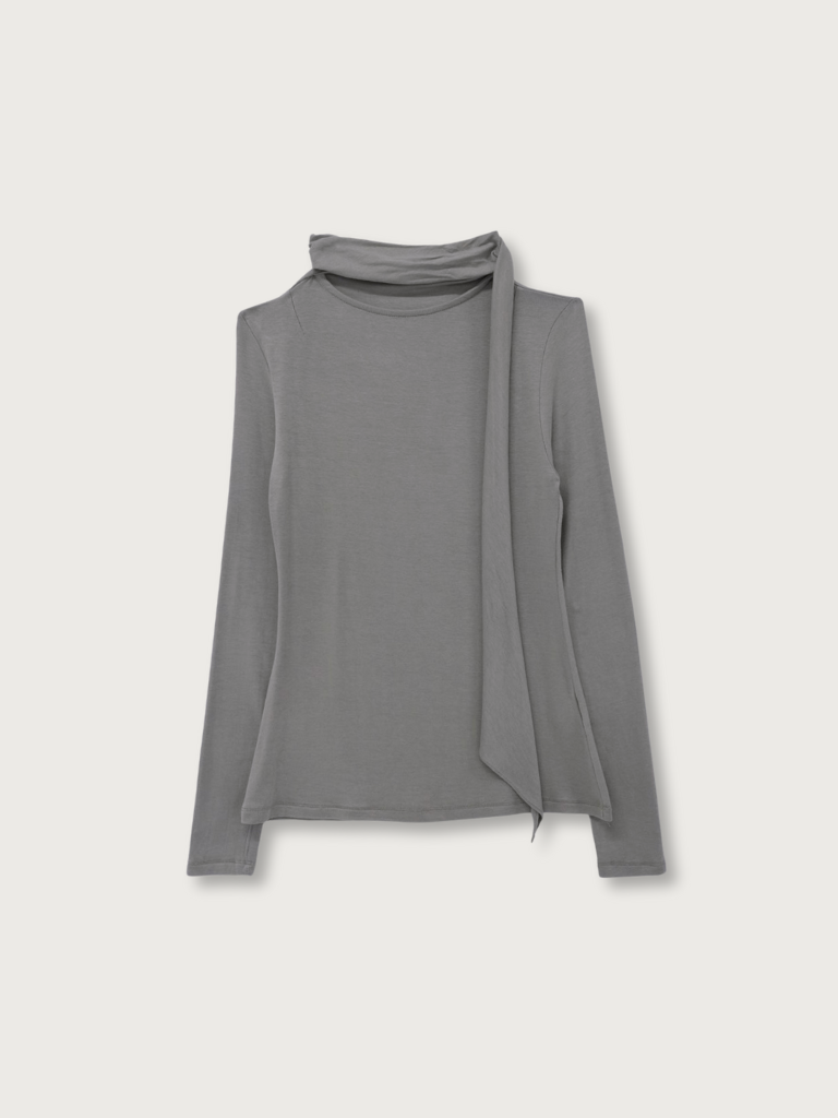 scarf turtleneck top
