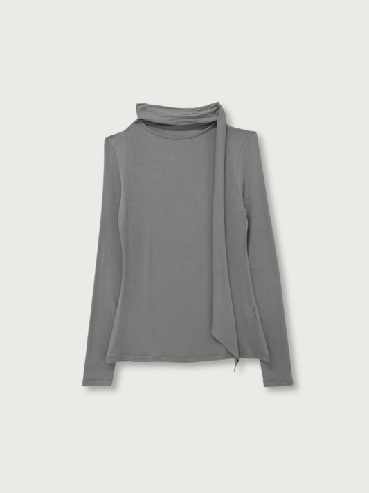 scarf turtleneck top