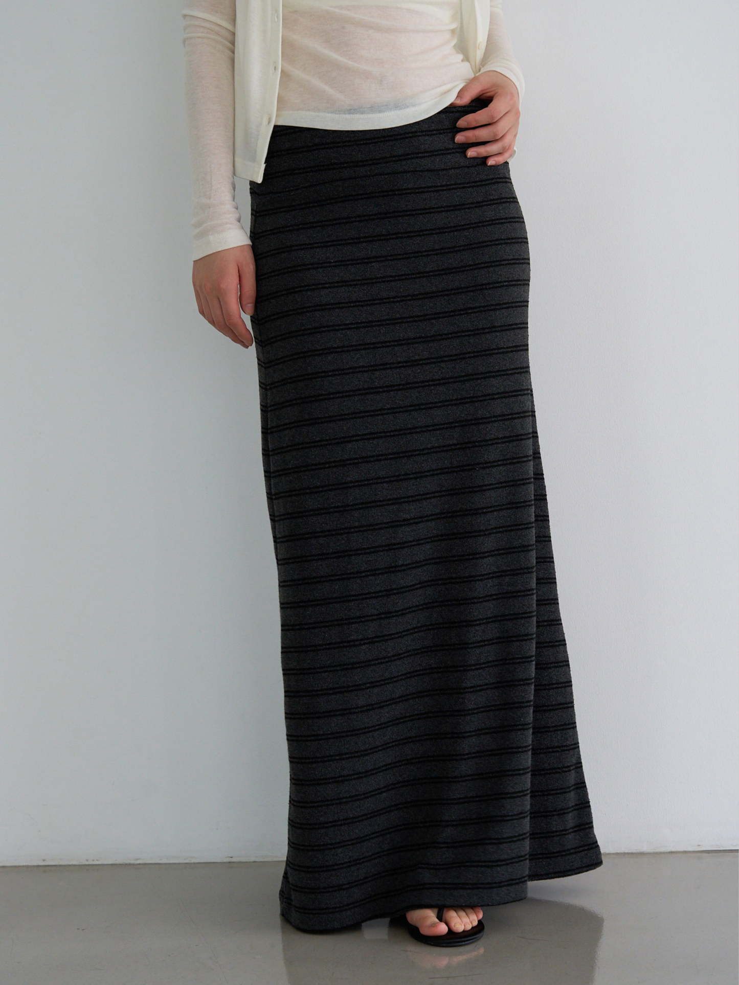 striped knit skirt