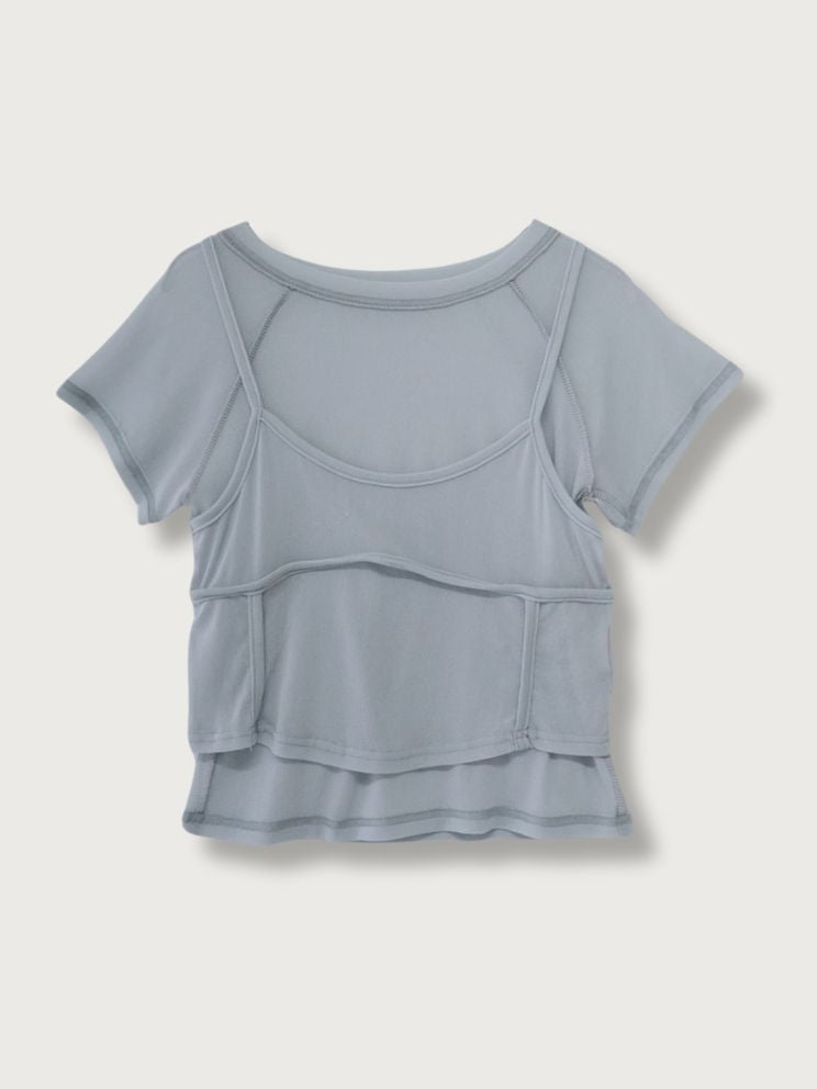 mesh camisole tee