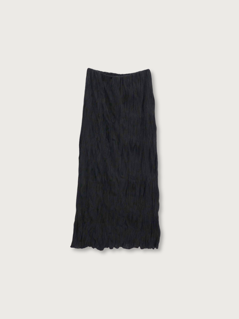 crinkle long skirt