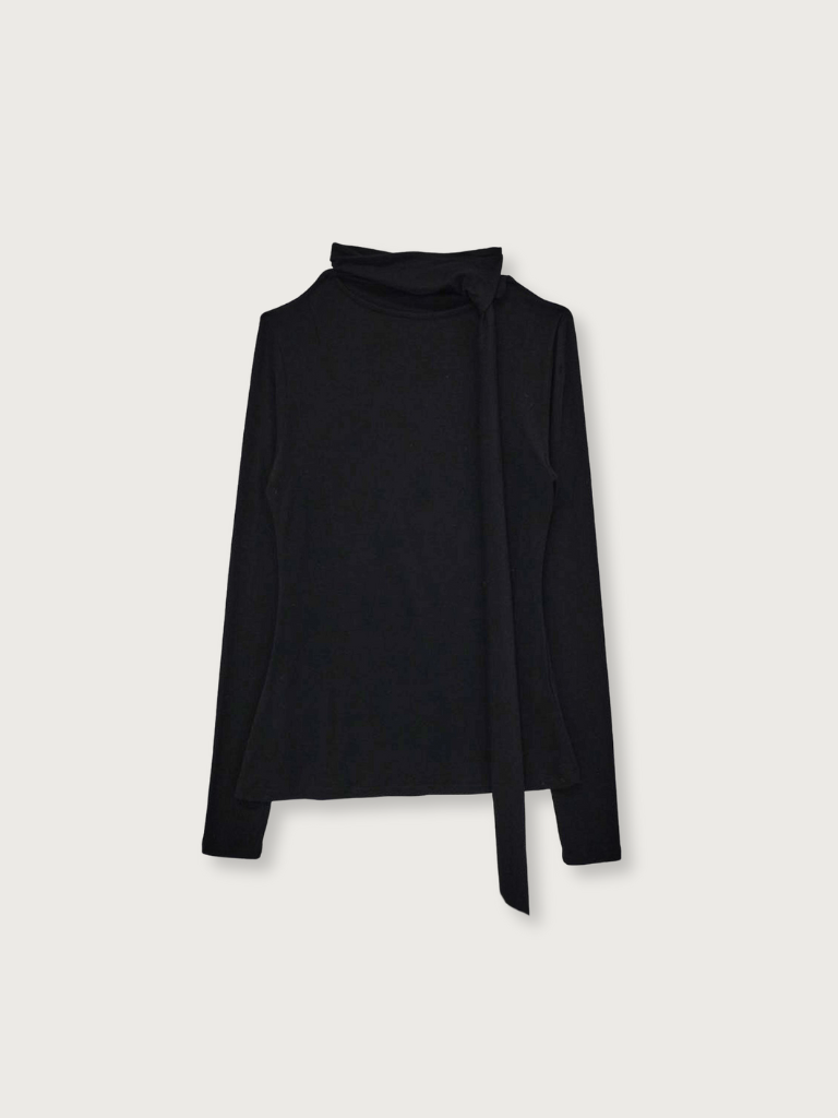 scarf turtleneck top
