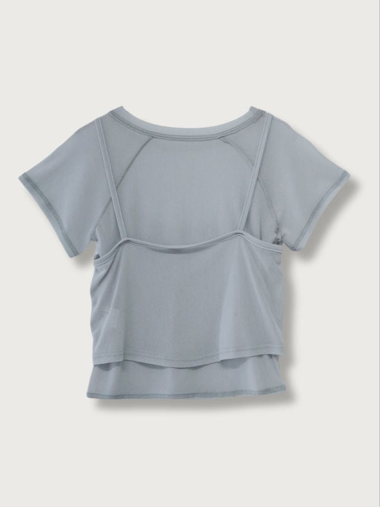 mesh camisole tee