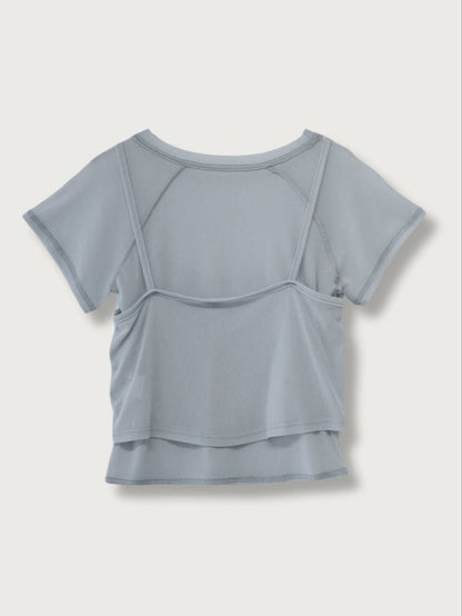 mesh camisole tee
