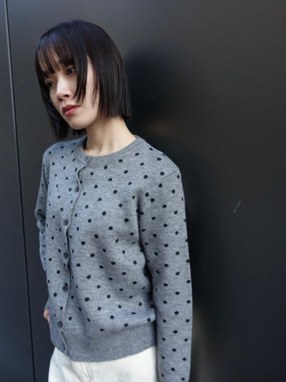 dot knit cardigan