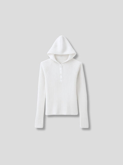 hooded cardigan