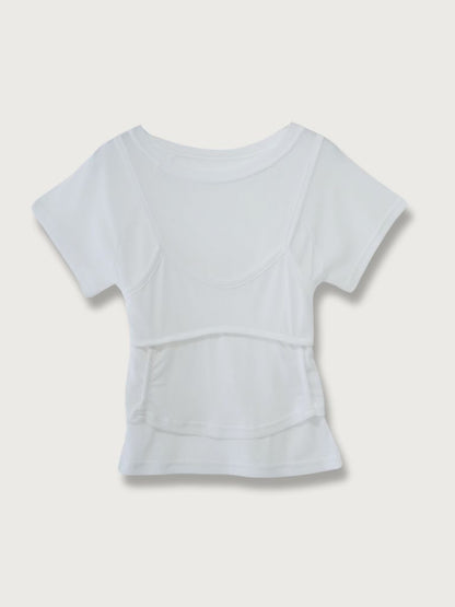 mesh camisole tee