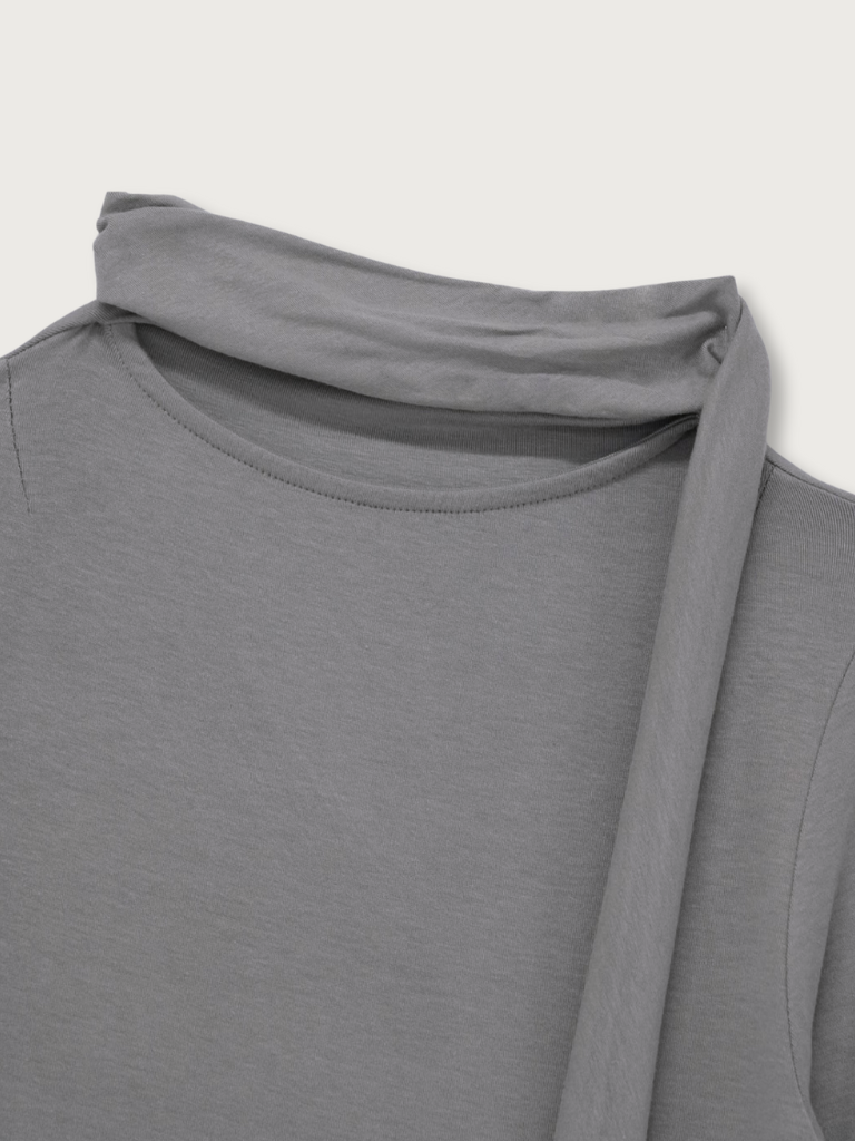scarf turtleneck top