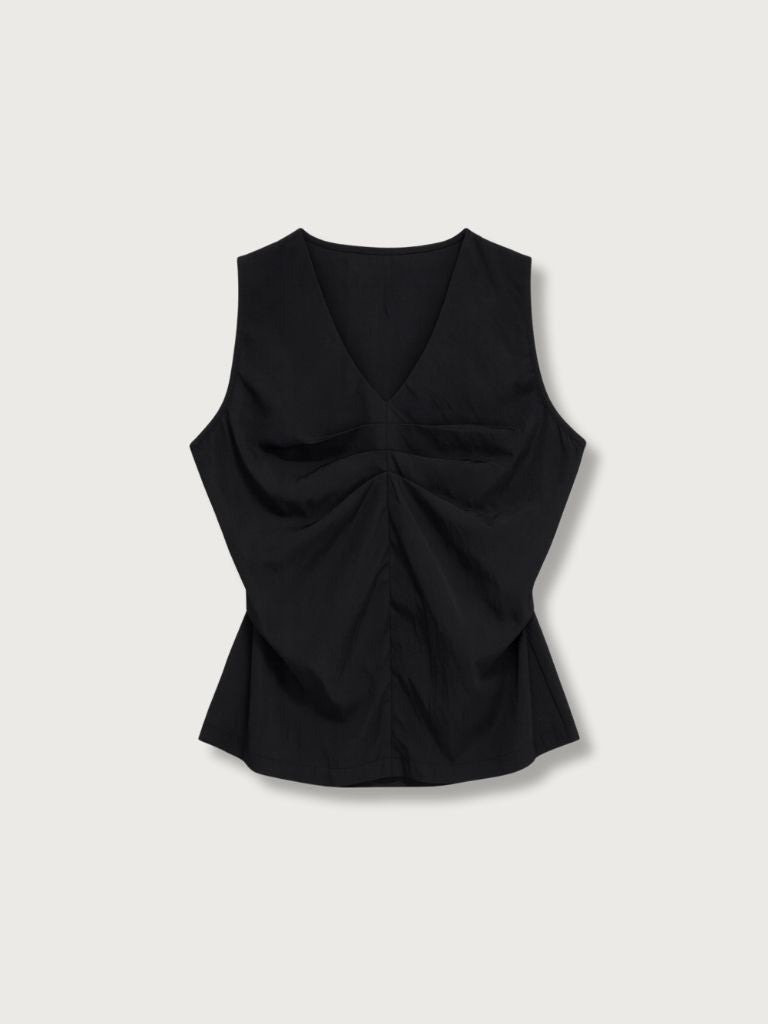 shirring sleeveless