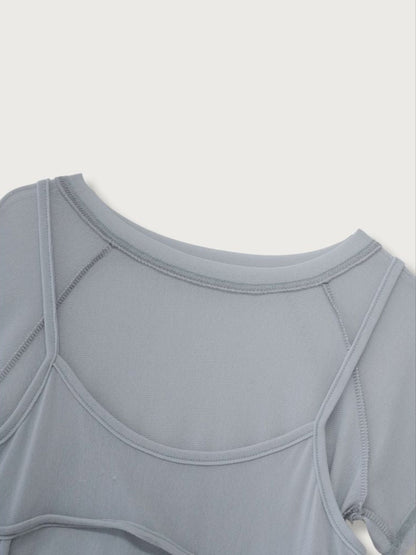 mesh camisole tee