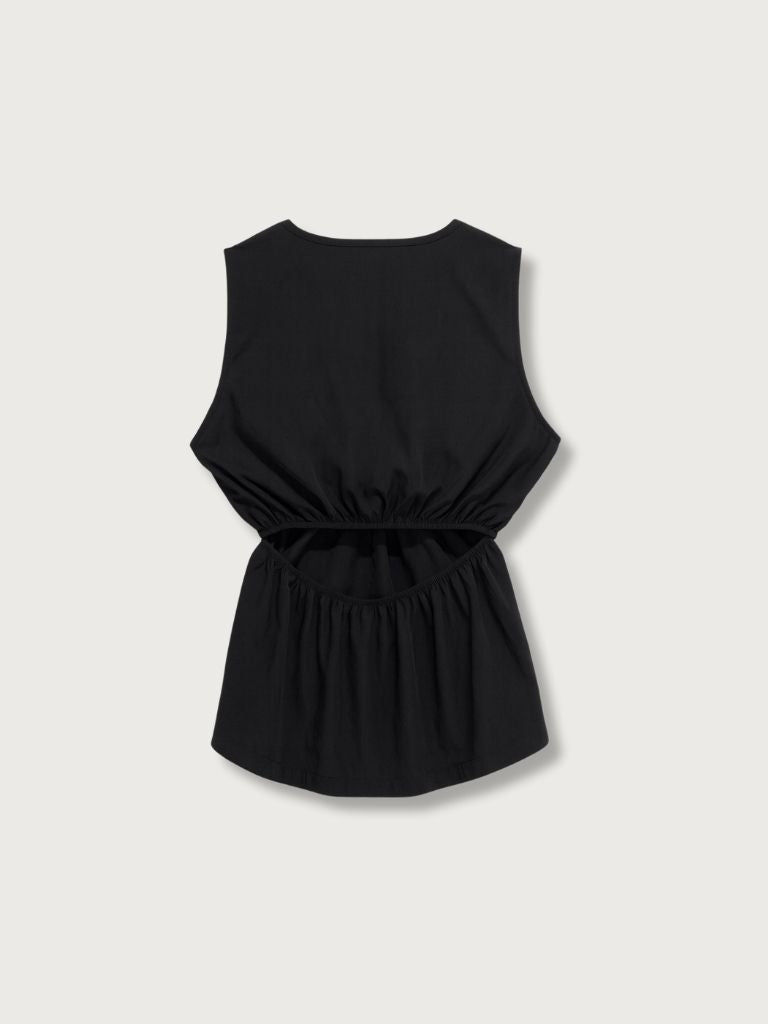 shirring sleeveless