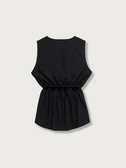 shirring sleeveless