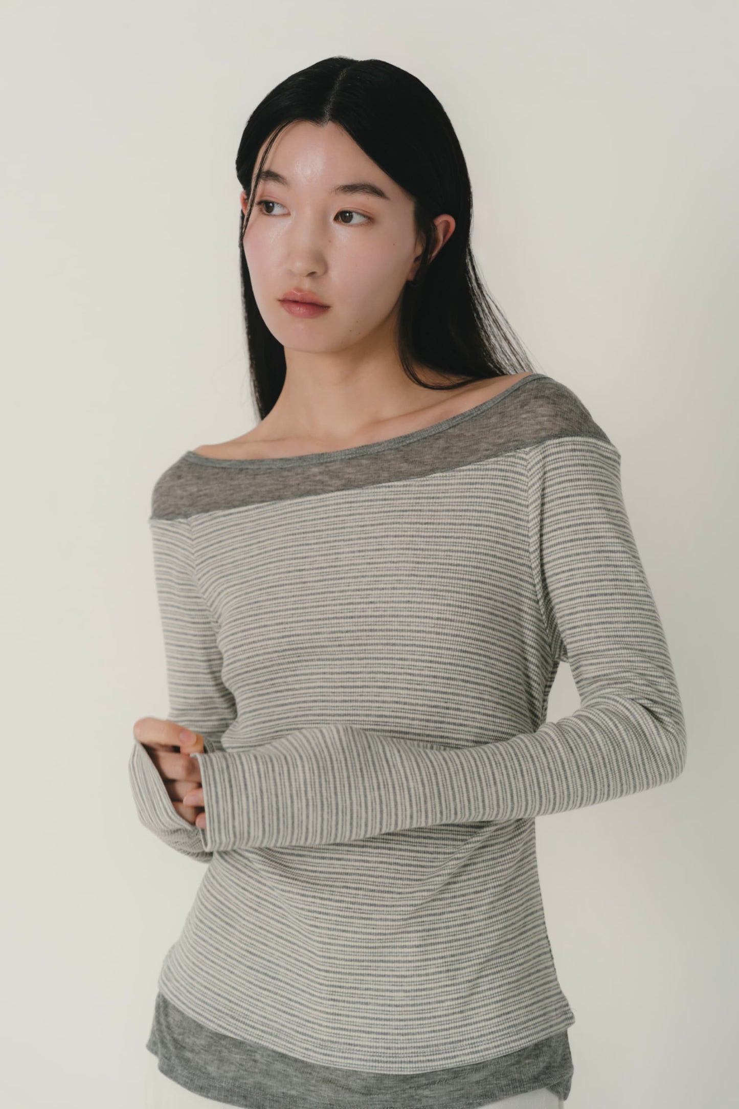 layered stripe top