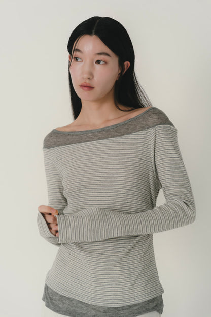 layered stripe top