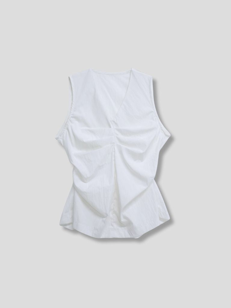 shirring sleeveless