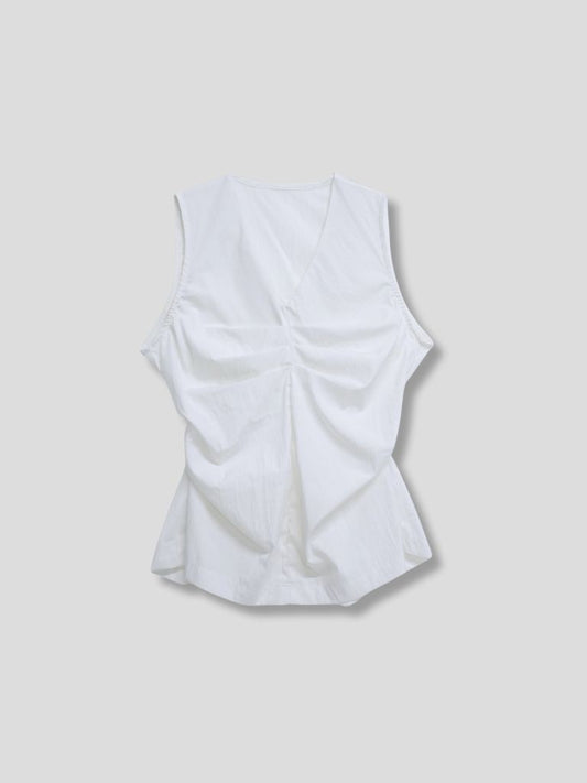shirring sleeveless