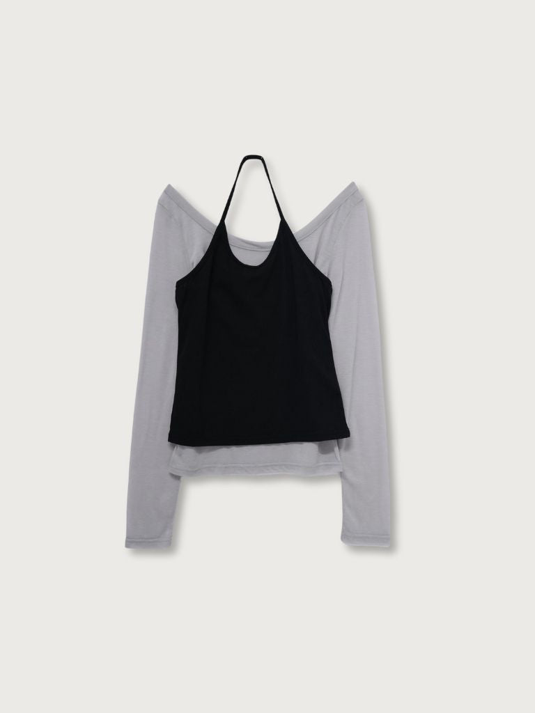 halter layered set tops
