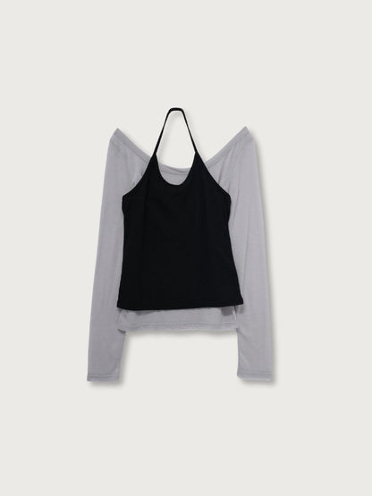 halter layered set tops
