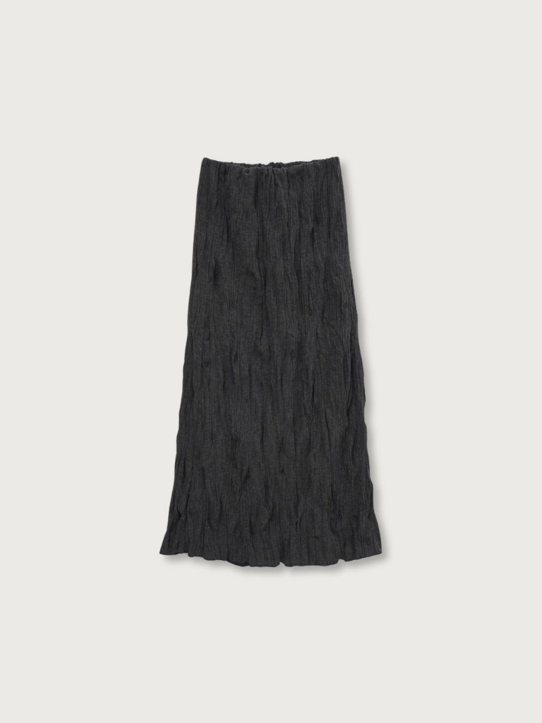 crinkle long skirt