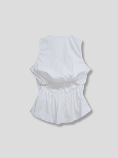 shirring sleeveless
