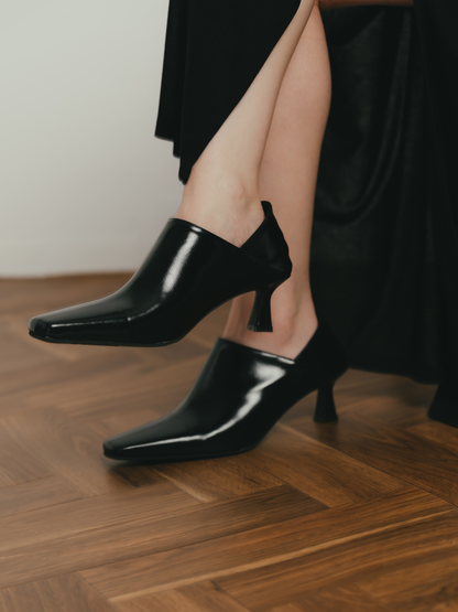 square heel loafer