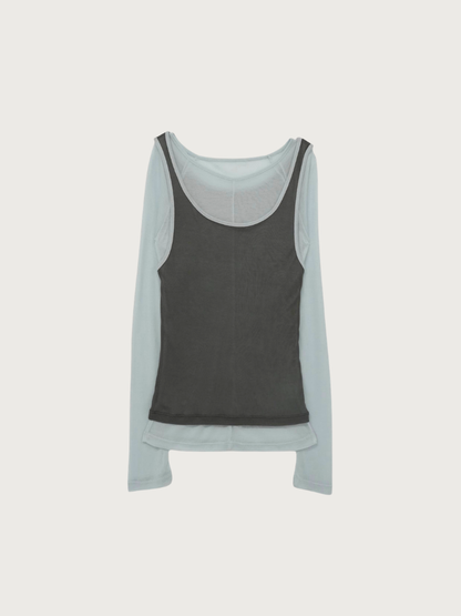 sheer layered t