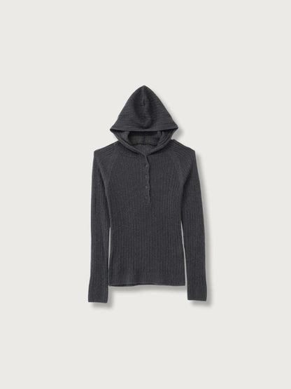 hooded cardigan