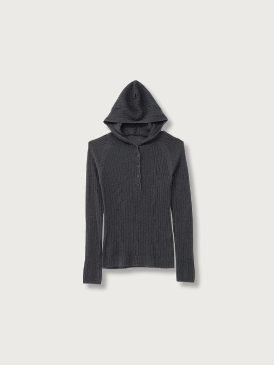 hooded cardigan