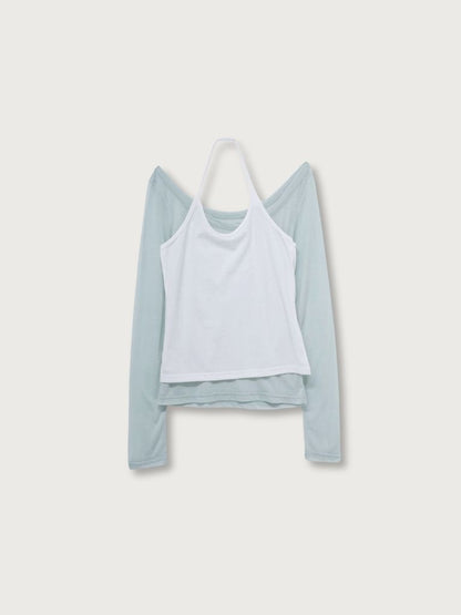 halter layered set tops