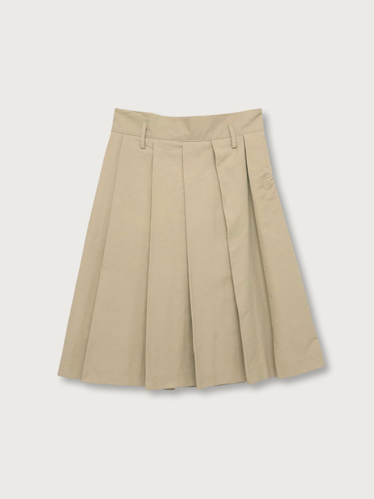 pleats midi skirt
